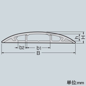 未来工業 ワゴンモール 薄形 OP7L型 全長1m 仮止めテープ付 ベージュ ワゴンモール 薄形 OP7L型 全長1m 仮止めテープ付 ベージュ OP7L-J 画像2