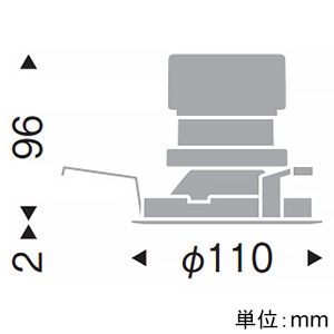 遠藤照明 LEDグレアレスベースダウンライト 900TYPE FHT32W器具相当 埋込穴φ100mm 超広角配光 12000〜1800K 白 電源別売 LEDグレアレスベースダウンライト 900TYPE FHT32W器具相当 埋込穴φ100mm 超広角配光 12000〜1800K 白 電源別売 SXD1003W 画像2