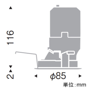 遠藤照明 LEDグレアレスウォールウォッシャーダウンライト 900TYPE FHT32W器具相当 埋込穴φ75mm 12000〜1800K 白 電源別売 LEDグレアレスウォールウォッシャーダウンライト 900TYPE FHT32W器具相当 埋込穴φ75mm 12000〜1800K 白 電源別売 SXD1094W 画像2