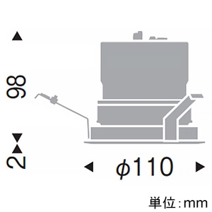 遠藤照明 LEDベースダウンライト 浅型 3000TYPE CDM-TC35W器具相当 埋込穴φ100mm 拡散配光 12000〜1800K 黒 電源別売 LEDベースダウンライト 浅型 3000TYPE CDM-TC35W器具相当 埋込穴φ100mm 拡散配光 12000〜1800K 黒 電源別売 SXD1053B 画像2