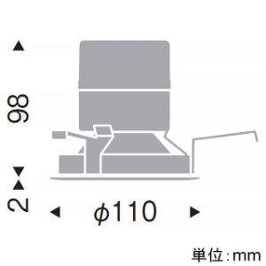 遠藤照明 LEDグレアレスベースダウンライト 1400TYPE CDM-R35W器具相当 埋込穴φ100mm 超広角配光 6500〜2700K 黒 電源別売 LEDグレアレスベースダウンライト 1400TYPE CDM-R35W器具相当 埋込穴φ100mm 超広角配光 6500〜2700K 黒 電源別売 ERD8478BA 画像2