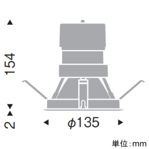 遠藤照明 LEDグレアレスベースダウンライト 3000TYPE FHT42W×2器具相当 埋込穴φ125mm 超広角配光 グレアカット40° 温白色 電源別売 LEDグレアレスベースダウンライト 3000TYPE FHT42W×2器具相当 埋込穴φ125mm 超広角配光 グレアカット40° 温白色 電源別売 ERD5377WC 画像2