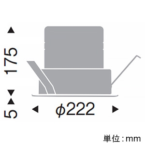 遠藤照明 LEDベースダウンライト 浅型 幅広枠タイプ 12000TYPE メタルハライドランプ400W器具相当 埋込穴φ200mm 拡散配光 ナチュラルホワイト(4000K) 白コーン 電源別売 LEDベースダウンライト 浅型 幅広枠タイプ 12000TYPE メタルハライドランプ400W器具相当 埋込穴φ200mm 拡散配光 ナチュラルホワイト(4000K) 白コーン 電源別売 ERD7686WA 画像2