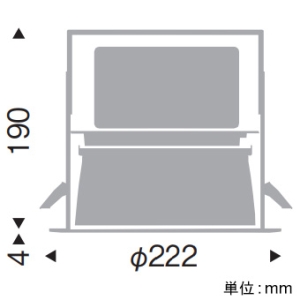 遠藤照明 LEDベースダウンライト 幅広枠タイプ 8000TYPE 水銀ランプ400W器具相当 埋込穴φ200mm 広角配光 昼白色 電源別売 LEDベースダウンライト 幅広枠タイプ 8000TYPE 水銀ランプ400W器具相当 埋込穴φ200mm 広角配光 昼白色 電源別売 ERD7139WA 画像2