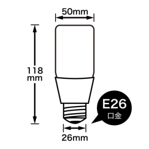 電材堂 【ケース販売特価 10個セット】T形LED電球  100W形相当  E26  電球色 【ケース販売特価 10個セット】T形LED電球  100W形相当  E26  電球色 LDT13LGDNZ_set 画像3