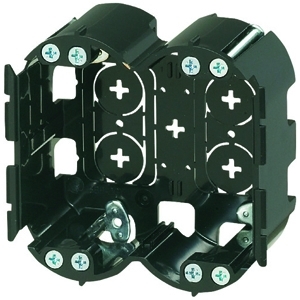 小判穴ホルソー用パネルボックス あと付けはさみボックス 深形 2ヶ用 SBP-2GY