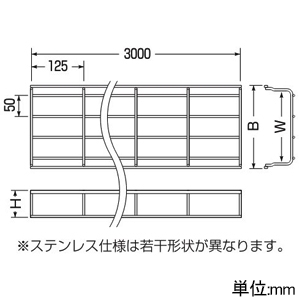 未来工業 ##【受注取り寄せ品】直線ラック ≪ミラメッシュ≫ 高さ60mm 電気亜鉛めっき仕様 W272mm 全長3m 【受注取り寄せ品】直線ラック ≪ミラメッシュ≫ 高さ60mm 電気亜鉛めっき仕様 W272mm 全長3m SRM6-30 画像2