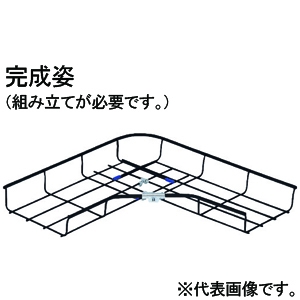 【受注生産品】L形分岐ラック ミラメッシュ付属品 部品のみ 黒色塗装品 ラックサイズSRM6-60 SRM6L-KA60K