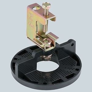 防犯カメラ取付台座 H・L形鋼用 電気亜鉛めっき仕様 鋼材厚30mmまで ブラック SGM-VK2K