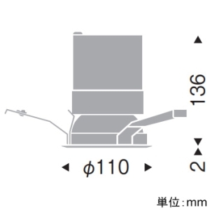 遠藤照明 LEDベースダウンライト 一般型 3000TYPE セラメタ70W器具相当 埋込穴φ100mm 超広角配光 昼白色 演色Ra83 白コーン 電源別売 LEDベースダウンライト 一般型 3000TYPE セラメタ70W器具相当 埋込穴φ100mm 超広角配光 昼白色 演色Ra83 白コーン 電源別売 ERD9602W 画像2