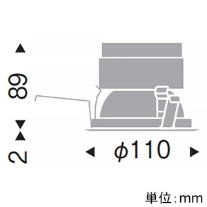 遠藤照明 LEDベースダウンライト 一般型 1400TYPE FHT32W×2器具相当 埋込穴φ100mm 広角配光 ナチュラルホワイト(4000K) 鏡面マットコーン・黒枠 電源別売 LEDベースダウンライト 一般型 1400TYPE FHT32W×2器具相当 埋込穴φ100mm 広角配光 ナチュラルホワイト(4000K) 鏡面マットコーン・黒枠 電源別売 ERD6520BB 画像2