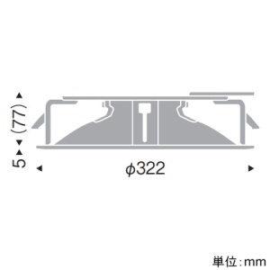 遠藤照明 LEDベースダウンライト 浅型 幅広枠タイプ 10000TYPE 水銀ランプ400W器具相当 埋込穴φ300mm 拡散配光 昼白色 白コーン 電源別売 LEDベースダウンライト 浅型 幅広枠タイプ 10000TYPE 水銀ランプ400W器具相当 埋込穴φ300mm 拡散配光 昼白色 白コーン 電源別売 ERD9860W 画像2