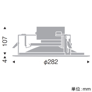 遠藤照明 LEDベースダウンライト 浅型 幅広枠タイプ 5500TYPE 水銀ランプ250W器具相当 埋込穴φ250mm 超広角配光 温白色 白コーン 電源別売 LEDベースダウンライト 浅型 幅広枠タイプ 5500TYPE 水銀ランプ250W器具相当 埋込穴φ250mm 超広角配光 温白色 白コーン 電源別売 ERD7788WB 画像2