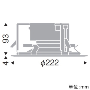 遠藤照明 LEDベースダウンライト 浅型 幅広枠タイプ 5500TYPE 水銀ランプ250W器具相当 埋込穴φ200mm 超広角配光 昼白色 白コーン 電源別売 LEDベースダウンライト 浅型 幅広枠タイプ 5500TYPE 水銀ランプ250W器具相当 埋込穴φ200mm 超広角配光 昼白色 白コーン 電源別売 ERD6622WB 画像2