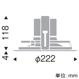 遠藤照明 LEDベースダウンライト 浅型 幅広枠タイプ 4000TYPE FHT42W×3器具相当 埋込穴φ200mm 超広角配光 ナチュラルホワイト(4000K) 白コーン 電源別売 LEDベースダウンライト 浅型 幅広枠タイプ 4000TYPE FHT42W×3器具相当 埋込穴φ200mm 超広角配光 ナチュラルホワイト(4000K) 白コーン 電源別売 ERD6624WA 画像2