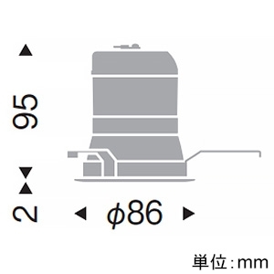 遠藤照明 LEDベースダウンライト C50タイプ 110Vφ50省電力ダイクロハロゲン球50W形40W器具相当 埋込穴φ75mm 広角配光 温白色 鏡面マットコーン・白枠 電源別売 LEDベースダウンライト C50タイプ 110Vφ50省電力ダイクロハロゲン球50W形40W器具相当 埋込穴φ75mm 広角配光 温白色 鏡面マットコーン・白枠 電源別売 ERD6966WA 画像2