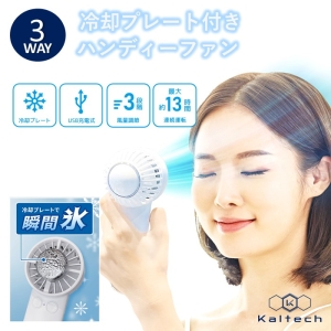 カルテック ハンディーファン 冷却プレート付き 手持ち扇風機 ICE HANDY FAN KL-HF01