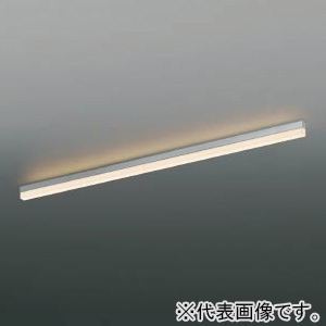 コイズミ照明 LEDベースライト 《ソリッドシームレススリム》 直付型 調光 電球色(2700K) 長さ1200mm シルバー AH55155