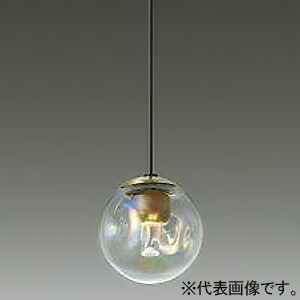 DAIKO LED小型ペンダントライト ≪kirameki≫ フランジタイプ 直付・埋込兼用 白熱灯60W相当 調光タイプ LED6.2W 電球色 透明ガラス・虹色ラスター塗装 DPN-41772YG