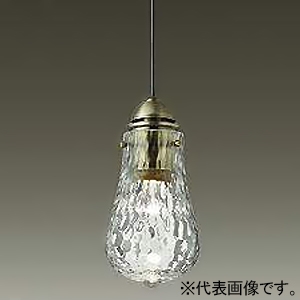 DAIKO LEDペンダントライト ≪kirameki≫ フランジタイプ 直付専用 白熱灯60W相当 非調光タイプ LED5.9W 電球色 石目模様ガラス DPN-41508Y