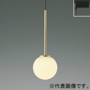 コイズミ照明 LEDペンダントライト 《Minimal Rustic White×Gold》 プラグタイプ 白熱球60W相当 非調光 電球色 幅φ115mm AP54890