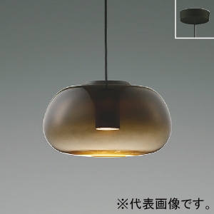 コイズミ照明 LEDペンダントライト 《Minimal Rustic Gradation×glass》 フランジタイプ 白熱球40W相当 非調光 温白色 幅φ220mm スモークブラウン AP54851