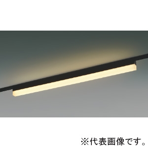 コイズミ照明 【受注生産品】LEDベースライト 《ソリッドシームレス》 プラグタイプ 調光 電球色(2700K) 黒 AH54361