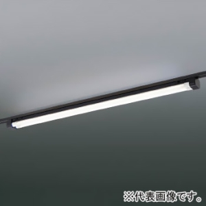 コイズミ照明 電源内蔵直管形LEDランプ搭載ベースライト プラグタイプ FLR40W×2灯相当 非調光 白色 ブラック AH55069