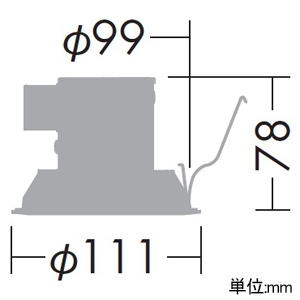 DAIKO LEDベースダウンライト 高天井用 集光タイプ H3500用 屋内・屋外兼用 防雨形 COBタイプ 高気密SB形 白熱灯100W相当 調光タイプ LED8.5W 温白色 埋込穴φ100 制御レンズ付 白 LEDベースダウンライト 高天井用 集光タイプ H3500用 屋内・屋外兼用 防雨形 COBタイプ 高気密SB形 白熱灯100W相当 調光タイプ LED8.5W 温白色 埋込穴φ100 制御レンズ付 白 DDL-4788AWG 画像2