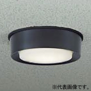 DAIKO LED軒下シーリングライト 防雨形 白熱灯100W相当 非調光タイプ LED9.2W 電球色 拡散パネル付 黒 DWP-41862Y