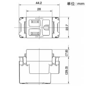 神保電器 埋込接地シングルコンセント 15A 125V 接地送り端子付 黒 埋込接地シングルコンセント 15A 125V 接地送り端子付 黒 JEC-BN-5GJ-B 画像2