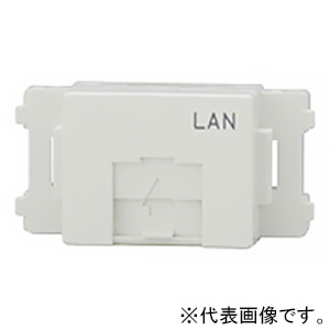 神保電器 埋込モジュラジャック 8極8心用 LAN用Cat6A対応 LAN文字入り チョコ JEC-BN-LW6AL-C