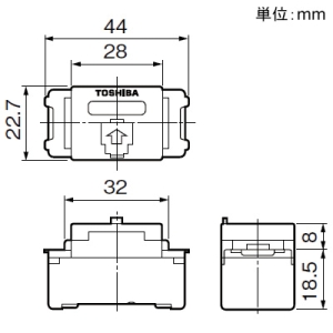 東芝ライテックス モジュラーコンセント 6極2心 モジュラーコンセント 6極2心 NDG8002(CW) 画像3