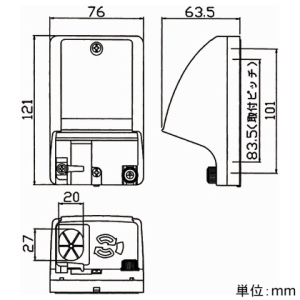 東芝ライテックス アースターミナル付接地防水コンセント 防雨形 1個用 入線機能付 ブラウン アースターミナル付接地防水コンセント 防雨形 1個用 入線機能付 ブラウン DC1491E(T) 画像2