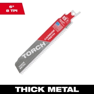 ミルウォーキー milwaukee TORCH 金工用カーバイドレシプロソーブレード 8TPI 152mm(1本) 48-00-5201