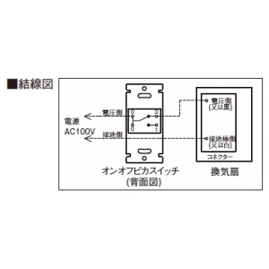 日本キヤリア(東芝) オンオフピカスイッチ 入・切タイプ 換気扇容量15〜400W オンオフピカスイッチ 入・切タイプ 換気扇容量15〜400W SVF-53S(WW) 画像3