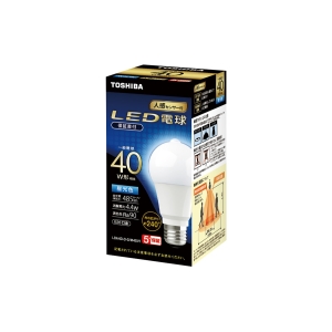 東芝 LED電球 センサ付き  A形 40W相当 口金E26 昼光色(6500K) 全方向 LDA4D-D-G/M40V1