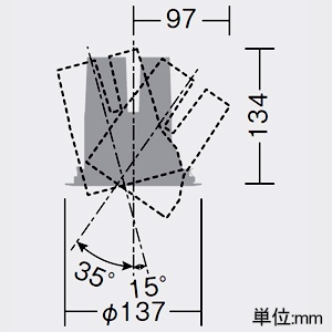 DAIKO LEDユニバーサルダウンライト ≪RECOL≫ M形 4000クラス・3000クラス CDM-T70W相当 白色 中角形 配光角19° 埋込穴φ125 電源別売 ホワイト LEDユニバーサルダウンライト ≪RECOL≫ M形 4000クラス・3000クラス CDM-T70W相当 白色 中角形 配光角19° 埋込穴φ125 電源別売 ホワイト LZD-93636NWM 画像2