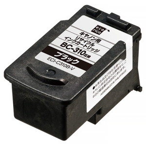 ELECOM リサイクルインクカートリッジ 《エコリカ》 Canon用 BC-310互換 ブラック ECI-C310B-V