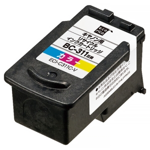 ELECOM リサイクルインクカートリッジ 《エコリカ》 Canon用 BC-311互換 カラー ECI-C311C-V