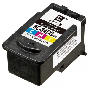 ELECOM リサイクルインクカートリッジ 《エコリカ》 Canon用 BC-341XL互換 カラー ECI-C341XLC-V