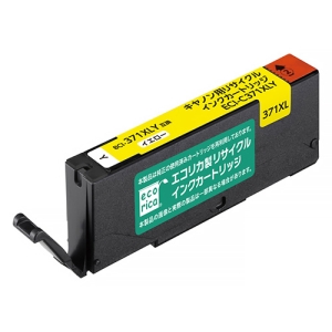 ELECOM リサイクルインクカートリッジ 《エコリカ》 Canon用 BCI-371XLY互換 イエロー ECI-C371XLY