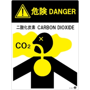 日本緑十字社 NST-1 危険 DANGER 二酸化炭素 CARBON DIOXIDE 411001