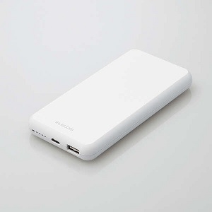 ELECOM モバイルバッテリー 10000mAh 5V/3A出力 TypeC×1+TypeA×1ポート ホワイト DE-C38-10000WH