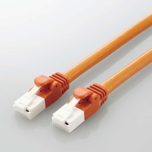 ELECOM LANケーブル スタンダードタイプ Cat6A対応 ヨリ線 24AWG 1.0m オレンジ LD-GPAT/DR1/RS