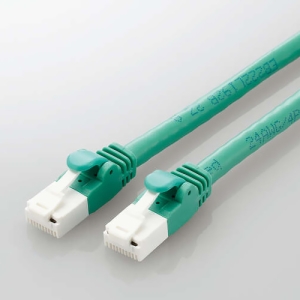 ELECOM LANケーブル スタンダードタイプ Cat6A対応 ヨリ線 24AWG 1.0m グリーン LD-GPAT/GN1/RS