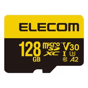 ELECOM microSDXCメモリカード 容量128GB Class10・UHS-I・U3・V30・A2対応 MF-HMS128GU13V3