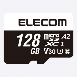 ELECOM microSDXCメモリーカード 容量128GB Class10・UHS-I・U3・V30・A2対応 データ復旧サービス付 MF-MS128GU13A2R