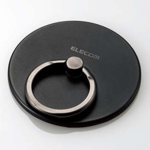 ELECOM マグネットリング 《MAGKEEP》 薄型タイプ MagSafe対応 ブラック P-STRMKMSLBK