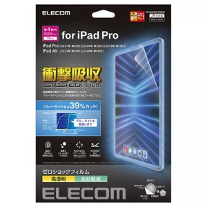 ELECOM 液晶保護フィルム iPad Pro 11インチ 第4世代用 高透明 衝撃吸収 ブルーライトカット TB-A22PMFLFGBHD